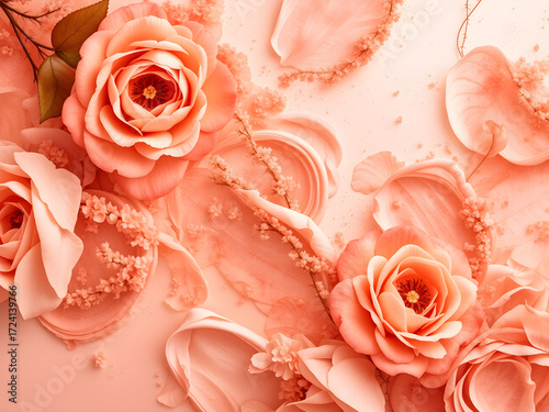 A close up of a bouquet of pink roses