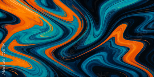 Abstract fractal art of colorful flowing waves with a silky texture and liquid motion, perfect for a modern design wallpaper or backdrop