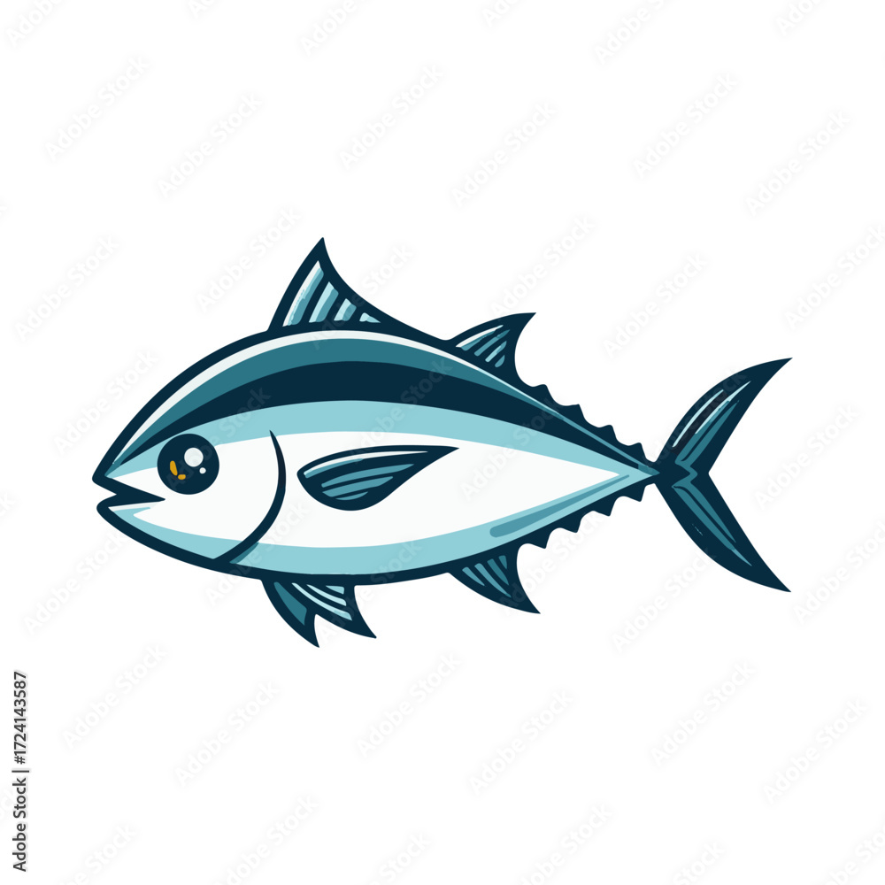 Fototapeta premium tuna fish illustration design