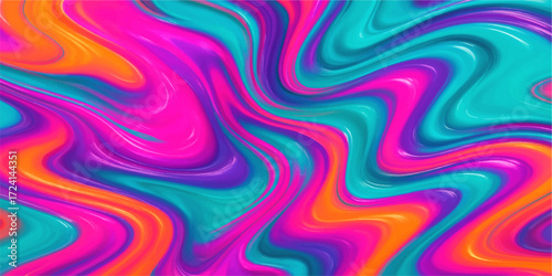Colorful swirling waves of soft pink and blue light create an abstract flowing texture for a stunning wallpaper design, Psychedelic swirl pattern with colorful abstract waves and a seamless textile