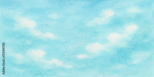 A vast, beautiful blue sky adorned with fluffy white clouds, a perfect symbol of a clear, bright summer day