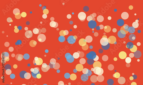 Abstract background with colorful circles on a vibrant orange backdrop perfect for modern designs and wallpapers that evoke a sense of playfulness and creativity in graphic projects