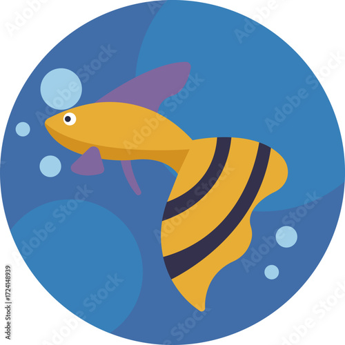 Colorful tropical fish swimming in the ocean.