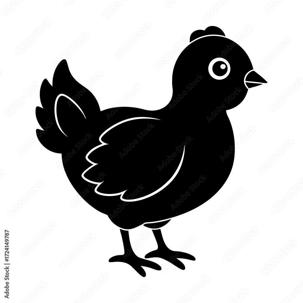 Fototapeta premium vector illustration of a baby chicken
