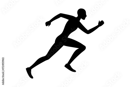 silhouette of a man running
