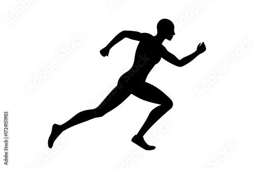 silhouette of a man running