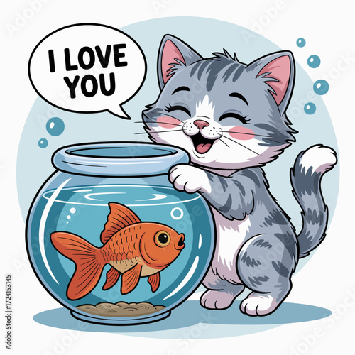 cat and fish