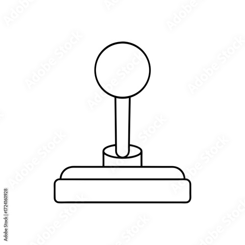 Outline of a joystick device on transparent background