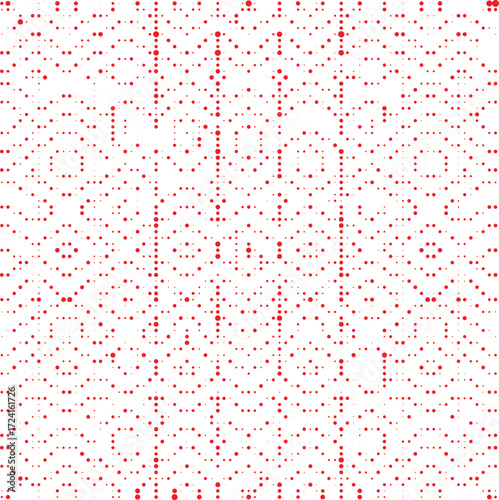 Red dotted grid seamless pattern background for textiles wallpapers poster design branding wrapping paper and digital templates use