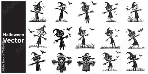 Collection of Happy Halloween Icons
