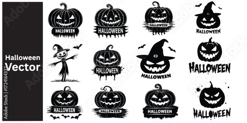 Collection of Happy Halloween Icons
