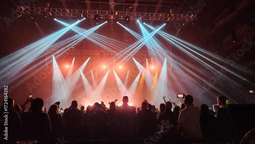Concert venue with lights and audience