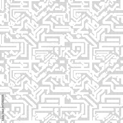 Geometric white maze line seamless pattern background for posters wallpapers packaging branding textile design and digital templates use