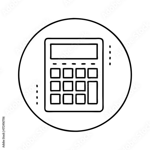 Vector art of calculator illustration for financial calculations and accounting tasks
