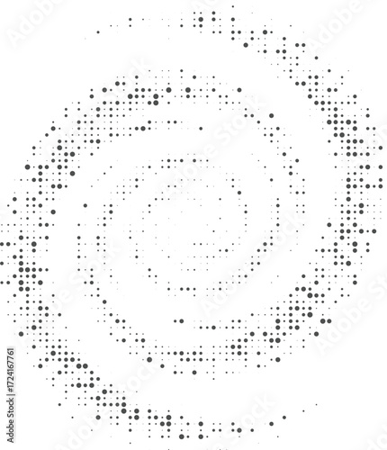 Abstract black spiral dotted seamless pattern background for posters wallpapers textile design packaging and digital templates use