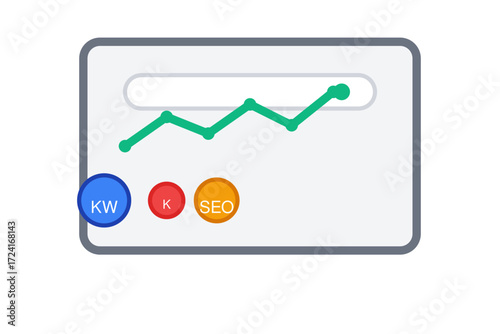 SEO Dashboard Vector Icon - Analytics Interface