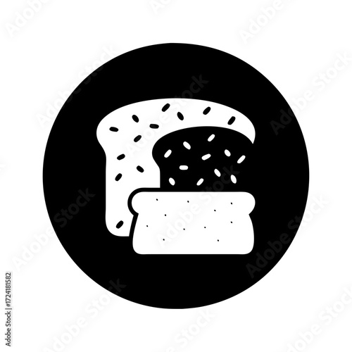 Vector art of slices of bread, a staple food made from flour, water, and yeast