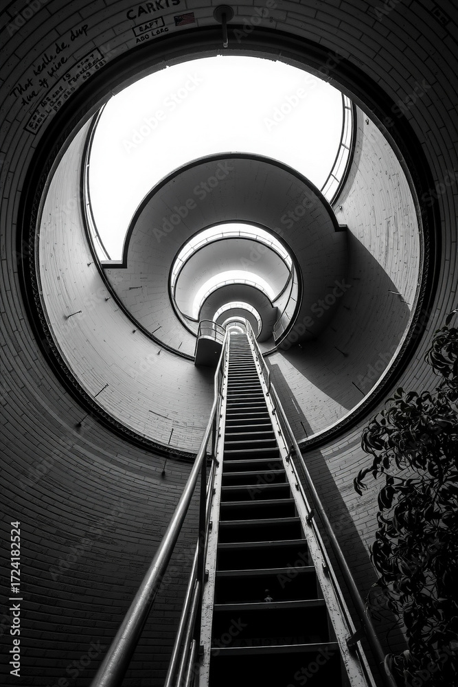 Fototapeta premium A Spiral Staircase Leading into the Sky 1 00002 .Jpg