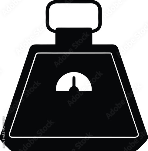 weight kilogram unit measure symbol vector, workout gear silhouette illustration
