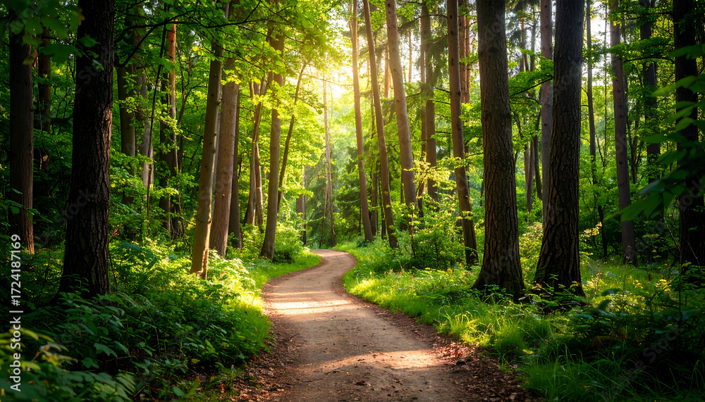 Fototapeta premium footpath in the woods