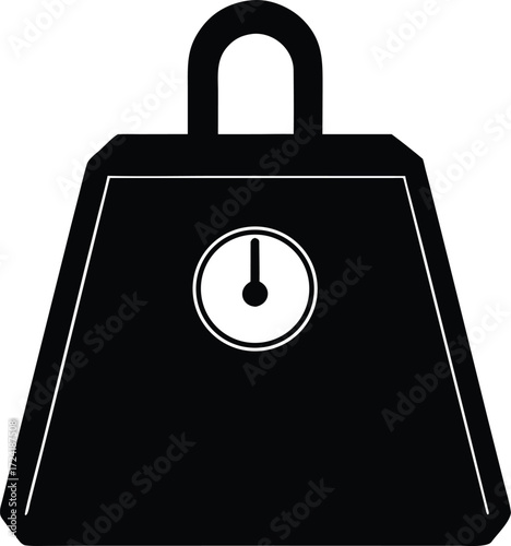 weight kilogram gym tool silhouette vector, heavy mass icon illustration
