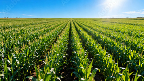 Vast Green Cornfield
