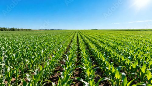Vast Green Cornfield