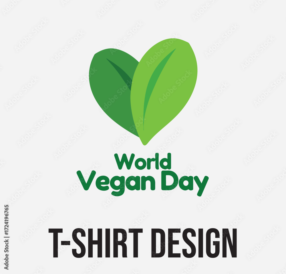 Fototapeta premium Vegan Lifestyle Graphic – Inspirational Botanical Typography