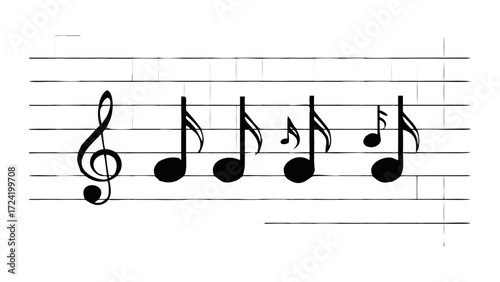 Music notes musical notation staff treble clef melody harmony rhythm song sheet music classical music education 101