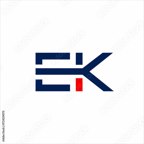 Free Download EK letter logo design with arrow sign. - GFXLoad