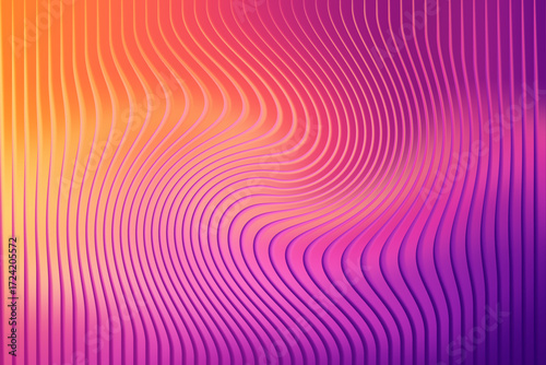 Vibrant gradient swirls and lines abstract background pattern with orange and purple hues illustration