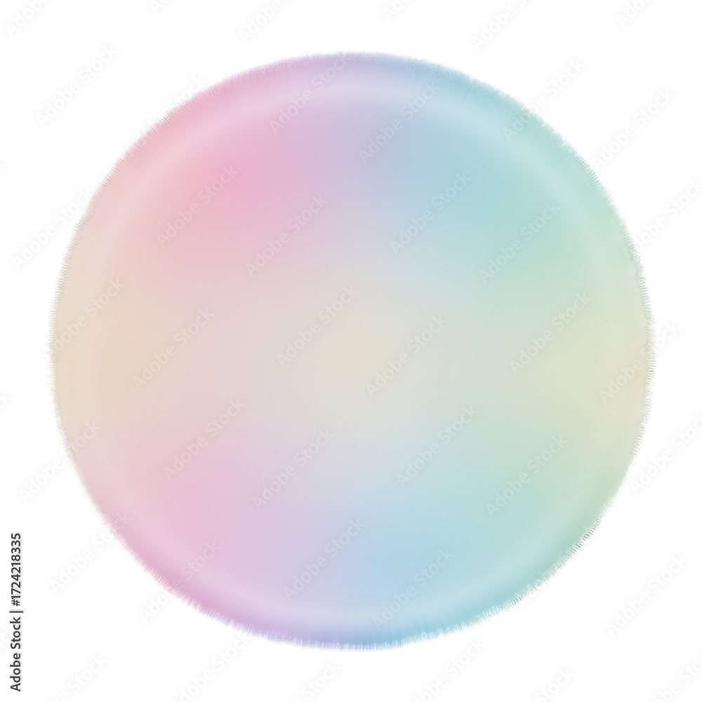 Obraz premium Gradient circle light colors blend in a soft orb on a black background
