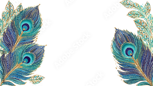 Elegant Peacock Feather Invitation Card Design for Special Events