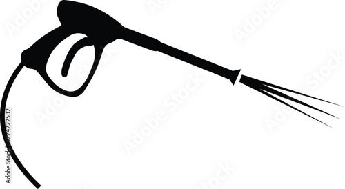awesome pressure washing gun silhouette icon