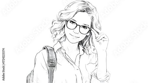 Happy Female Student Portrait Photo Session