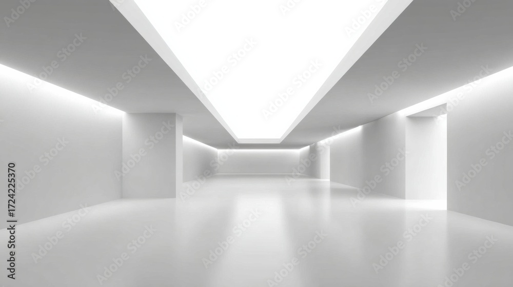 custom made wallpaper toronto digitalModern Minimalist Interior Space With Bright Lighting and Sleek Surfaces Inviting Creative Possibilities