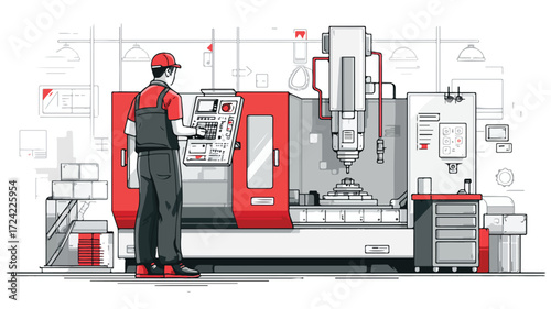 Professional Precision Industrial Machine Tools in Manufacturing Setting