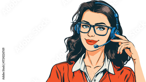 Dynamic Professional Customer Support Hotline People Vector Illustration
