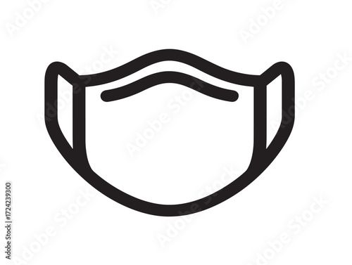  Clean Face Mask Icon in Elegant Minimal Vector Artwork Design