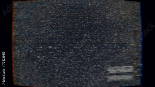 Retro video overlay with subtle analogue static and digital noise effect, creating a distorted vintage television screen texture background