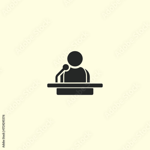 Public speaker icon flat vector design