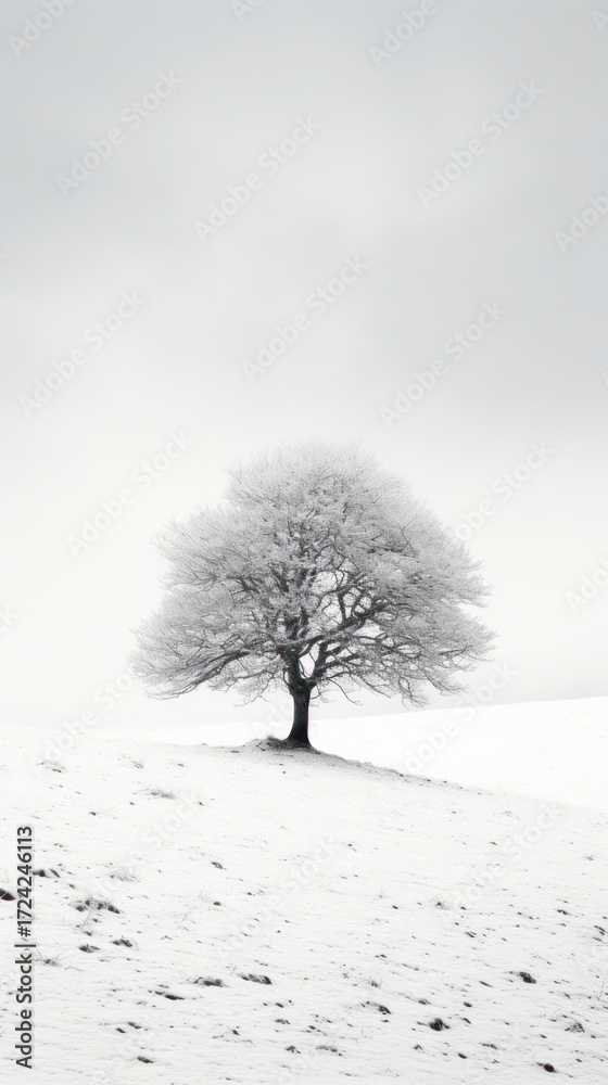 Fototapeta premium Snowing landscape outdoors nature.