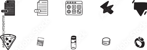 vector illustration of a set of fire