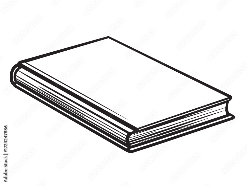 Clean Minimal Notebook Icon in Modern Vector Line Illustration