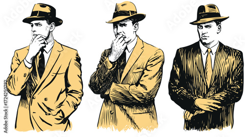 Professional Businessman Detective Vector Illustration for Marketing Materials and Presentations