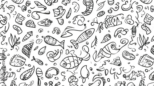 Colorful Cartoon Vector Background Design with Playful Motifs for Creative Projects