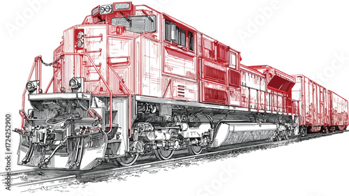 Various Cargo Transportation Methods with Red Location Marker