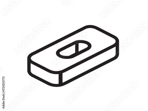 Professional Tape Icon in Clean Minimal Vector Line Illustration Artwork