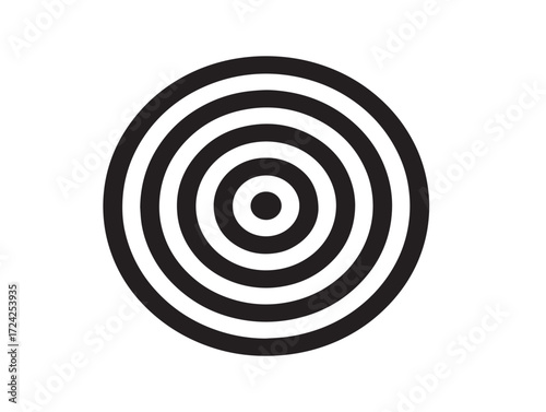 Modern Target Icon with Clean Professional Minimal Vector Line Illustration