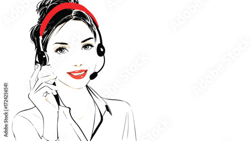 Dynamic Professional Customer Support Hotline People Vector Illustration